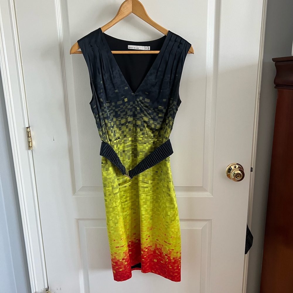 Karen Millen silk dress with belt